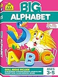 School Zone - Big Alphabet Workbook - 320 Pages, Ages 3 to 5, Preschool to Kindergarten, Beginning Writing, Tracing, ABCs, Upper and Lowercase Letters, and More (School Zone Big Workbook Series)