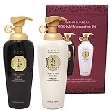Daeng Gi Meo Ri- Ki Gold Premium Shampoo + Treatment Set, Effectively Moisture to Dry and Rough Hair, No Artificial Color