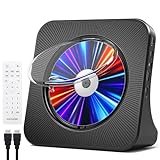 Gueray DVD Player for TV CD Player for Home with Bluetooth Speakers Supports Remote Control Display FM Radio with CD Player USB Card Playback 3.5 mm AUX Alarm Clock All Region Free with AV Dust Cover