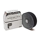 Kinesio Taping - Elastic Therapeutic Athletic Tape Tex Gold FP - Bulk Roll - Black – 2 in. x 103 ft