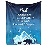 Julazy Dad Gifts Blanket, Birthday Gifts for Dad from Daughter Son 60'x50' Throw Blanket, Fathers Day Papa Gifts from Kids, Best Dad Ever Gifts Ideas from Son, Bonus Dad Gifts for Daddy