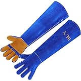Animal Handling Gloves - Bite Proof Gloves - 17.7/23.6'' Cat Gloves Bite Proof Dog Glove for Pet, Snake, Falcon, Reptile