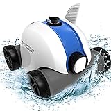 PAXCESS Cordless Robotic Pool Cleaner, Automatic Pool Robot Vacuum with 60-90 Mins Working Time, Rechargeable Battery, IPX8 Waterproof for Above/In-Ground Swimming Pools Up to 861 Sq Ft