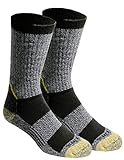 Dickies Men's Kevlar Reinforced Steel Toe Crew Socks, Black (2 Pairs), Shoe Size: 6-12