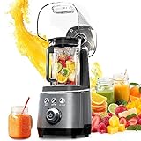 Feekaa Quiet Blender for Shakes and Smoothies, with Low Noise Soundproof and 44oz Tritan Jar, Quiet Blenders for Kitchen, Juice Blender for Fruit and Vegetable, Ice Crush, Black