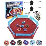 AIBREAY Bey Battling Top Stadium Blade Battle Set, 6 Metal Fusion Spinning Tops 2 Launchers 1 Arena Combat Game, Toy Gift for Kids Boys Ages 6+…