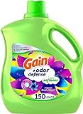 Gain + Odor Defense Fabric Softener Liquid, Super Fresh Blast Scent, 150 Loads, He Compatible(Packaging may vary)