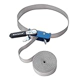 Rockler Band Clamps Woodworking - Longer, Durable 1”x15” Quick Grip Clamps & Permanently Attached Ratchet Handle - Non-Stretch Band Strap Clamp w/Herringbone Weave for Oddly Shaped Objects