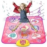 Dance Mat Toys for 3 4 5 6 7+ Year Old Girls,Dance Mat for Kids,Electronic Music Dance Pad Toy with LED Lights,5 Game Modes Princess Dancing Mat,Birthday Xmas Gifts for Age 3-8 Year Old Girls