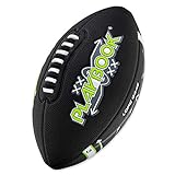 Franklin Sports Kids Football - Playbook Junior Football with Play Diagrams - Small Youth Football with Soft Cover - Black 10'x6'