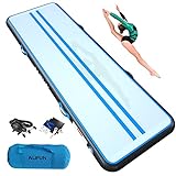 ALIFUN Inflatable Tumbling Track Mat 6.6ft 10ft 13ft 16ft 20ft 30ft 40ft Length 4/8 Inches Thick 3.3ft/6.6ft Wide Flooring Training Mats for Gymnastics Team Sports with Electric Air Pump