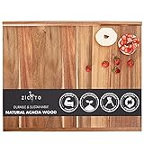 Premium Acacia Wood Cutting And Pastry Board 28x22 in - Extra Large Non-Stick Board for Easy Chopping and Food Preparation - Perfect For Your Fresh Homemade Bread, Pasta, Or Pizza