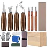 Wood Carving Tools, 26 PCS Wood Whittling kit for Beginners, Wood Carving Knife Set, Premium Whittling Knives Set for All Levels, Professional Woodworking Tools Kit