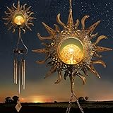 Sun Wind Chimes Solar Retro Windchimes Sympathy Gift, Wind Chimes Outdoor, Gifts for mom, Gifts for Grandma, mom Gifts, Memorial Wind Chimes.