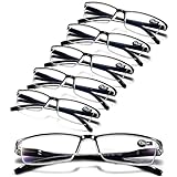 Gaoye 6PCS Reading Glasses Men - Unbreakable Blue Light Blocking Computer Readers Women - Stay Clear Magnifying Vision(1.5)