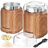 COOL KNIGHT Electric Pill Crusher, 200W Pill Grinder Suitable for Grinding and Crushing Various Pills, Small or Large Medicines and Vitamin Tablets to Fine Powder (Wood Grain)