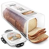 Tafura Bread Container | Plastic Bread Box | Bread Keeper with Airtight Lid | Bread Storage Loaf Container | Airtight Loaf Bread Saver, BPA Free, 5 Liter