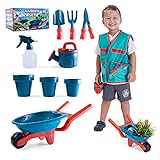 JoyKip Kids Pretend Gardening Tools Set with Accessories - Perfect Outdoor Activity for Boys and Girls Ages 2+