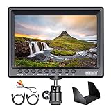 Neewer F100 7 Inch Camera Field Monitor Video Assist Slim IPS 1280x800 HDMI Input 1080p with Sunshade for DSLR Cameras, Handheld Stabilizer, Film Video Making Rig (Battery and Adapter NOT Included)