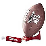 Wilson NFL MVP Football with Pump and Tee - Brown, Junior Size