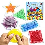 Sensory Water Beads Toy for Kids 6 Pack, Shapes Learning Toy for Toddlers, Fidget Stress Toys for Autism/ Anxiety Relief for Adults,Bean Bags Great for Cornhole Tossing Carnival Backyard Outdoor Game