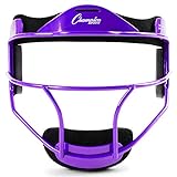 Champion Sports Steel Softball Face Mask - Classic Fielders Masks for Youth - Durable Head Guards - Premium Sports Accessories for Indoors and Outdoors - Purple