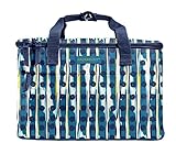 Rachael Ray Trevi Thermal Shopper Reusable Insulated Tote, Painted Dot Stripe