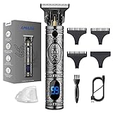 AMULISS Pro T Outline Clippers Trimmer, Electric Pro Li Blade Grooming Cordless Rechargeable,Professional 0mm Baldheaded Zero Gapped Hair Clipper for Men
