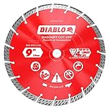 Diablo by Freud DMADST0900 9 in. Diamond Segmented Turbo Cut-Off Discs for Masonry Multi, One Size