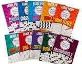 Large Print Merriam-Webster Puzzles 10 Booklet Set (Brain Games Large Print)
