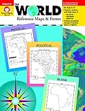 Evan-Moor The World Reference Maps & Forms Book, Grades 3-6 (World & Us Maps)
