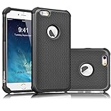 Tekcoo iPhone 6S Case, iPhone 6 Sturdy Case,[Tmajor] for iPhone 6 / 6S (4.7 INCH) Case Shock Absorbing Impact Defender Slim Cover Shell w/Plastic Outer & Rubber Silicone Inner [Black/Black]