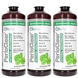 Perioclear Organic Alcohol-Free Mouthwash (3) 16 OZ Bottle Value Pack Dentist Formulated, Fluoride-free, Preservative-free | Naturally Whitens Teeth | Freshens Breath | Removes Plaque | Minimizes Dry Mouth