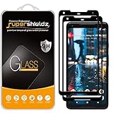 Supershieldz (2 Pack) Designed for Google (Pixel 2 XL) Tempered Glass Screen Protector, (Full Screen Coverage) 0.32mm, Anti Scratch, Bubble Free (Black)