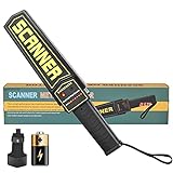 RANSENERS Handheld Metal Detector Wand, Battery Powered, Security Wand with Light