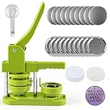 HTVRONT Button Maker Machine 58mm - No Need to Install, Pin Maker Machine with 110pcs Button Making Supplies&Circle Cutter, Upgrade Button Badge Press Machine - DIY Personal Button Badge