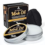 MEKER Mink Oil for Leather Boots, Leather Conditioner and Cleaner 3.52oz-All-Natural Waterproof Soften and Restore Shoes