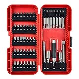 YIYITOOLS Screwdriver Bit Set 47 Piece, Impact Driver Bit Set for Drills and Drivers, Assorted Steel Drill Bits in Storage Case for Wood Metal Cement Drilling and Screwdriving,YY2020052