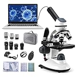 Crspexil 40X-2000X Microscopes for Kids Students Adults, with Microscope Prepared Slides 30p, 2.0 mp Camera, Microscope Accessories, Phone Adapter, Microscopes for School Laboratory Home Education