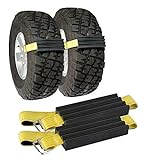 TRACGRABBER Tire Traction Device for Snow, Mud and Sand – for Trucks and Large SUVs, Set of 2 – Easy to Install, Get Unstuck Fast – A Snow Traction Mat or Snow Chain Alternative