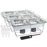 Nicole Fantini 24 Piece Party Serving Kit Includes Chafing Kits and Serving Utensils For All Types Of Parties And Events | Disposable Party Set With A Free Handy Lighter