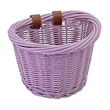 Bike Basket, Little Box Made by Willow for Bicycle, Arts and Crafts. (Purple)
