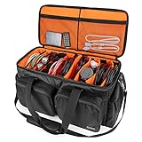 Trunab DJ Cable File Bag with Detachable Padded Bottom and Dividers, Travel Gig Bag for Professional DJ Gear, Musical Instrument and Accessories