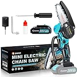 Saker Mini Chainsaw,Portable Electric Chainsaw Cordless,Handheld Chain Saw Pruning Shears Chainsaw for Tree Branches,Courtyard,Household and Garden(SAKER Mini Chainsaw + 1 Battery)