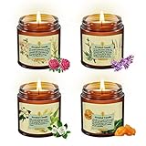 Scented Candles Gift Set for Women, Aromatherapy Candles 4 Pack Soy Wax Candle Set for Bath, Yoga, Mother's Day, Valentines Day Gifts for her, Birthday