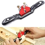Swpeet 10'' Adjustable SpokeShave with Flat Base, Metal Blade Wood Working Hand Tool Perfect for Wood Craft, Wood Craver, Wood Working