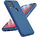 JXVM for Motorola Moto G Stylus 5G Case: Dual Layer Protective Heavy Duty Cell Phone Cover Shockproof Rugged with Non Slip Textured Back - Military Protection Bumper Tough - 6.8inch (Navy Blue)