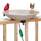 BestNest API 650 Deck Mounted Heated Bird Bath with Outdoor Cord Connector