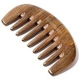 Moreinday Comb Wide Tooth Comb Wooden Comb Scalp Comb Detangling Comb Hair Comb for Women Men Green Sandalwood Comb