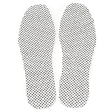 Exceart Thermal Insoles Tourmaline Self Heating Shoe Inserts Warmer Uncuttable Foot Cushion Massage Insoles Warm Shoe Pad (White)